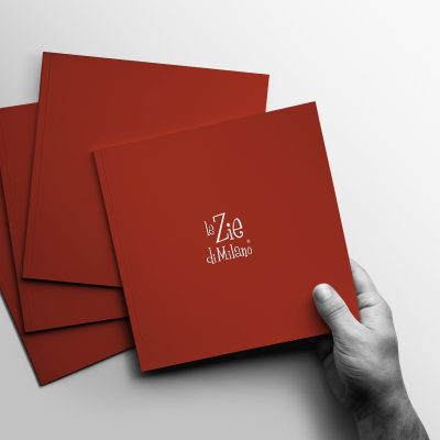 progetti grafici per Le Zie di Milano, mvcomunicazione, studio grafico milano