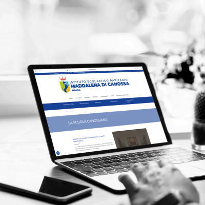 progetti grafici per Canossiane Monza, mvcomunicazione, studio grafico milano