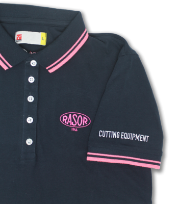 grefica e realizzazione polo da lavoro personalizzate, rasor cutting equipment, mvcomunicazione