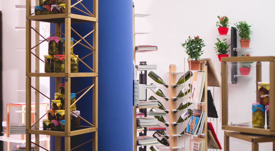 le zie di milano, sistema modulare libreria babele, allestimenti fuorisalone mvcomunicazione